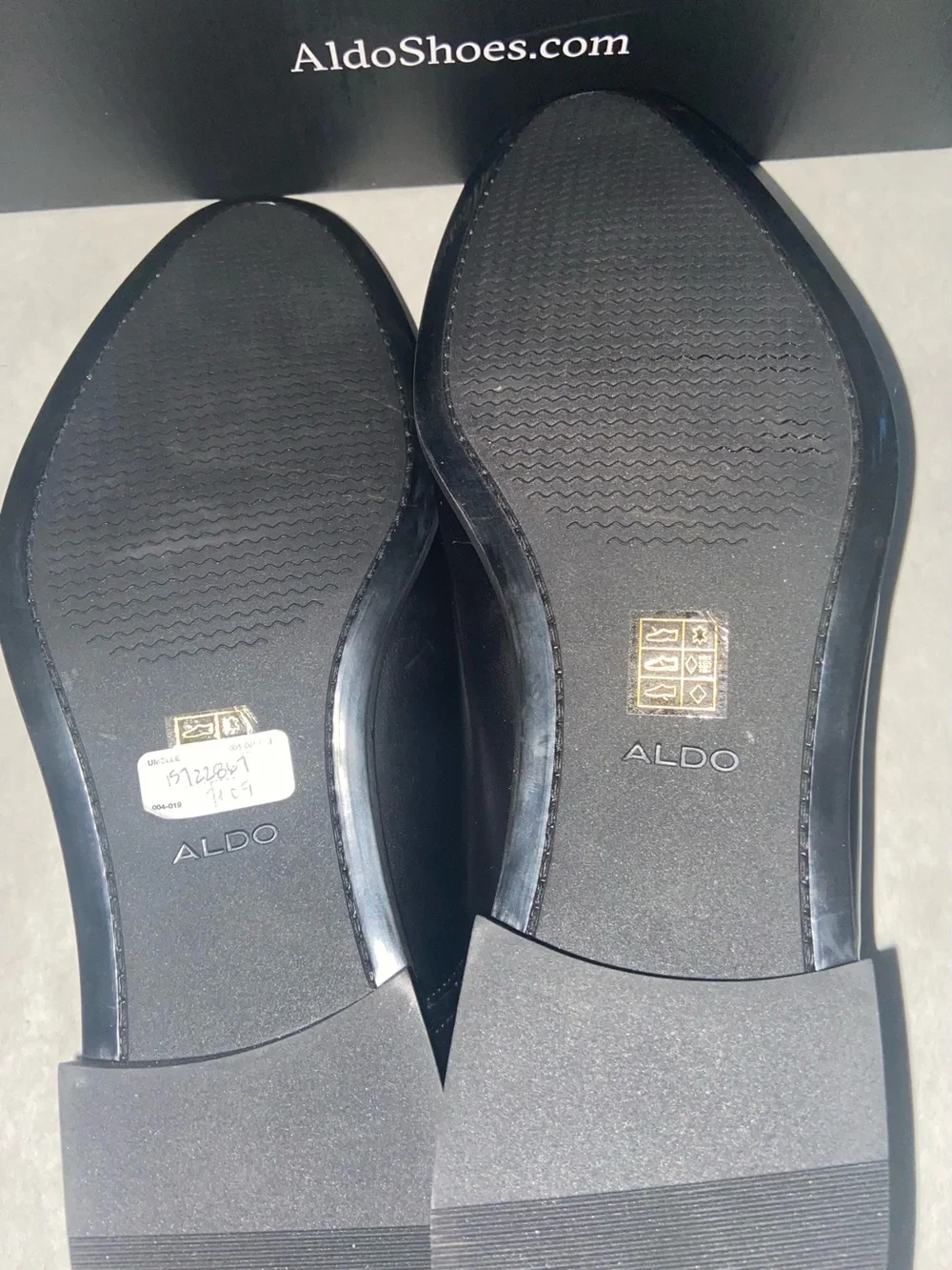 NIB ALDO Umelle Umiliria Black Leather Dress Shoes Men's Size 13 NWT